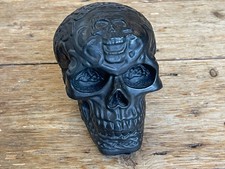 Black Resin Skull Ornament