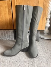 Duo Leather Knee High Boots BNWT Grey, 7-41, 44cm Calf