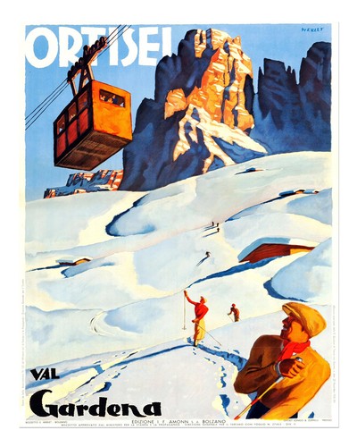 Retro ski resort - retro,