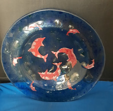 Large Vintage Blue Glass