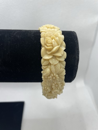 Vintage carved early celluloid - carved,