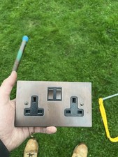 Wandsworth Double Gang Socket 13 Amp Polished Brass