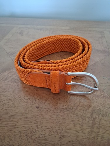 Gant orange braided belt - orange, with