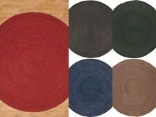 Round Rug Jute Braided Style