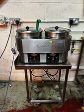HATCO 2 Pot Bain Marie Food Warmer Soup Kettle Steamer Pasta Cooker 2x10L