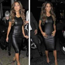 Women Ladies PVC Leather Wet