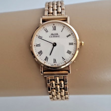 Vintage Avia Hallmarked 375 9ct gold Avia Classic Watch Signed TBL Please read