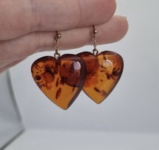 9ct Yellow Gold Stamped Amber