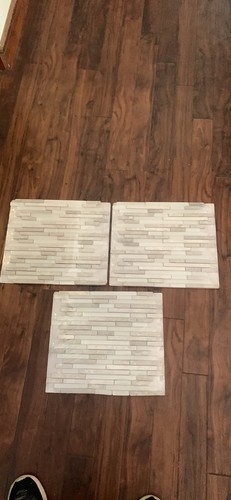 White cream mosaic - white,