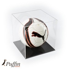 Football Display Case - Black Base - Wall Mounted