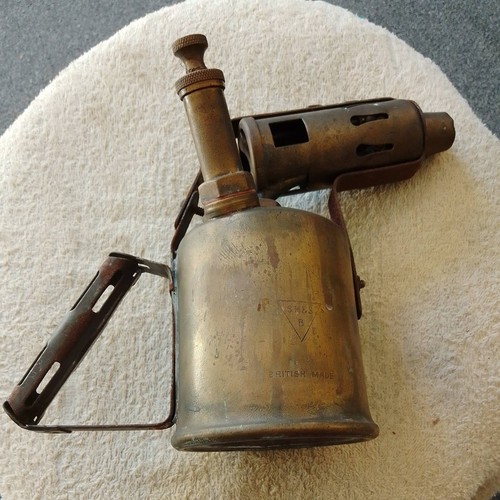 Vintage brass blow lamp - vintage, sh