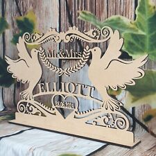 Mr and Mrs Table Sign Freestanding Sign Wedding Table Décor  Wooden Letters