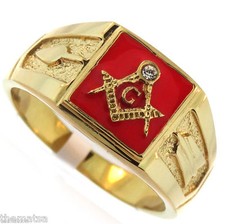 MASON MASONIC SCARLET RED GOLD