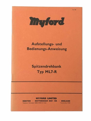 New original myford ml7 - new,