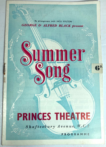 Summer song theatre - summer, programme