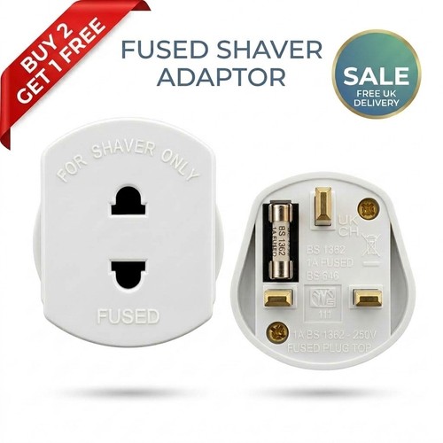 Shaver plug adaptor - plug, shaving