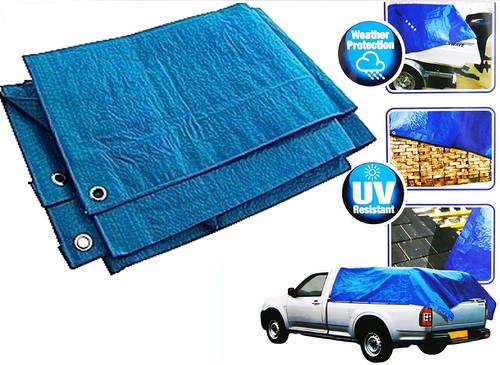 Heavy duty tarpaulin - heavy, blue