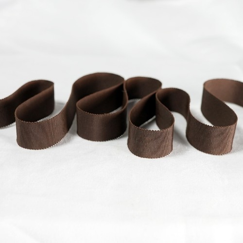 Brown petersham ribbon tape - brown,
