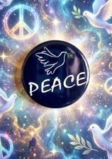 Peace, Small Button Badge -