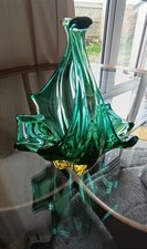 Vintage Murano Sommerso Green