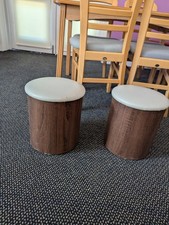 Habitat Vintage Wooden Deckchairs with Adjustable Slats and Footrests Pair