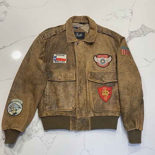 Vintage leather bomber flight - vintage,