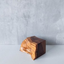 Vintage hardwood bandsaw puzzle jewellery trinket box organic sculpture treen