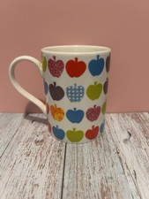 RETRO WHITTARD OF CHELSEA MULTICOLOURED ? ?? APPLE DESIGN COFFEE/TEA MUG (4”)