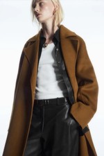 COS Brown Belted Coat Wool