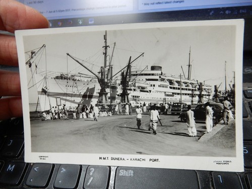 Postcard karachi port late ww2 - postcard,