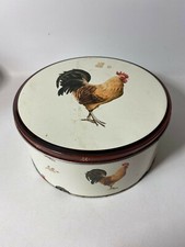 VINTAGE BISCUITS STORAGE TIN. ROOSTER RETRO. FREE P&P