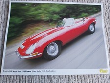 Classic Cars Poster Picture 1965 Jaguar E-type Series 1 4.2 L Roadster Wall Art