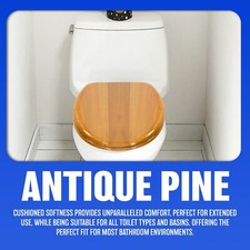 Toilet seat antique pine - seat,