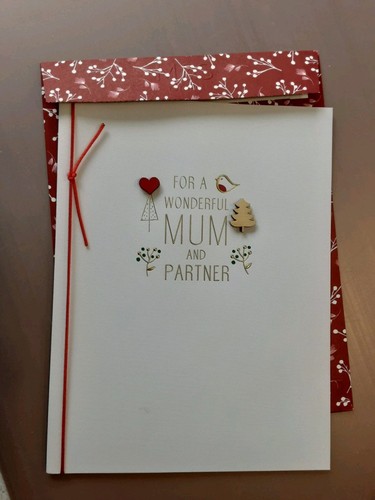 Christmas card mum and partner - christmas,