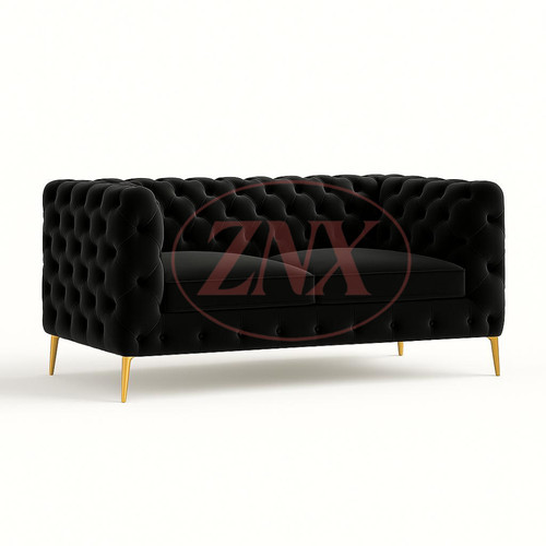 Tufted velvet sofa large - tufted,