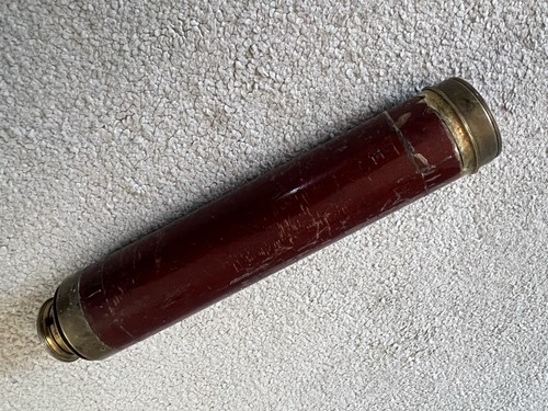 Antique brass telescope thomas - brass,
