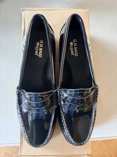 Bass weejuns black - black, patent