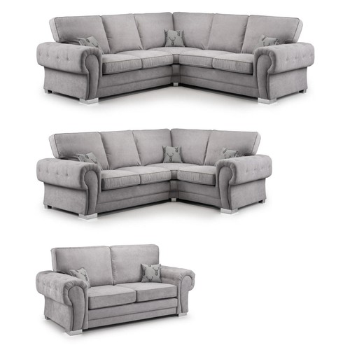 Milan grey large corner sofa - grey,