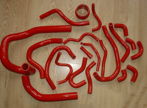 Red silicone radiator - hose, for
