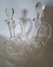 Pair of Vintage Glass Vinegar