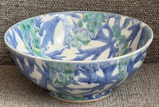 Janice Tchalenko Design Dartington Studio Pottery Ceramic Delphinium Bowl MINT