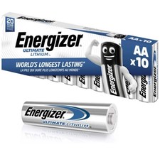 10 x Energizer AA Ultimate Lithium Batteries 1.5V LR6 L91
