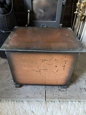 Vintage Metal Coal/log Storage Box Copper Colour With Metal Liner