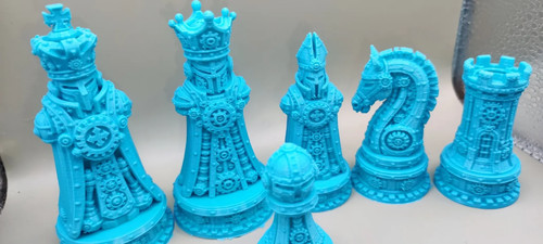 Steampunk knights chess - steampunk,