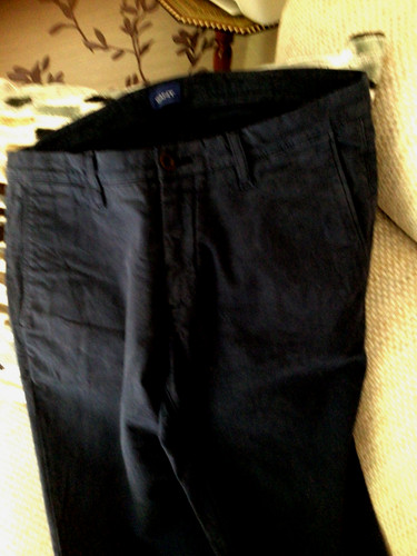 Gant men navy chino trousers - navy,