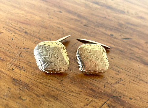 Antique pair gold cufflinks - of,