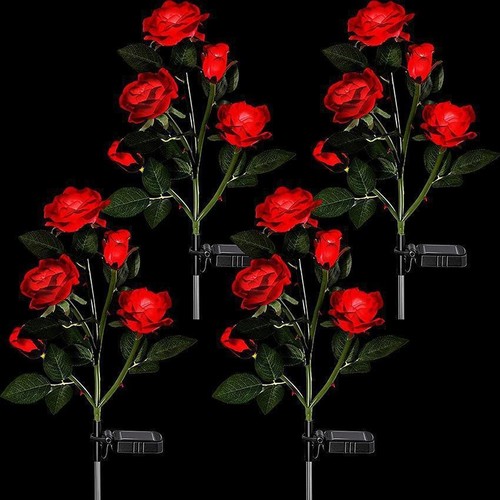 Solar powered led rose - powered,