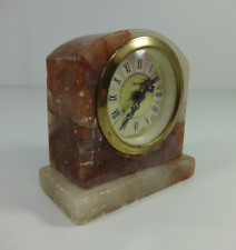Vintage Mercedes Clock Serpentine  Marble Wind Up German Mechanical Timepiece