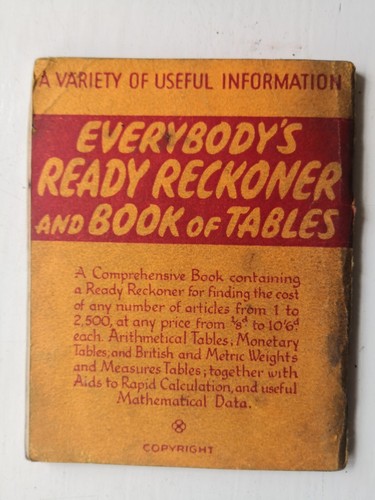 Everybody ready reckoner - ready,