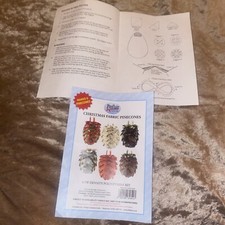 Pinflair Christmas Fabric Pinecones Kit Ribbons Fabrics Pins Filigrees NO EGGS